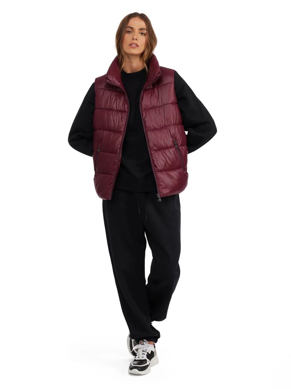 Pajar womens Ox Blood Maroon Felicity Zip Pocket Full Zip Puffer Vest size XS